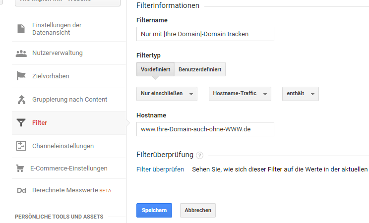 google-analytics-filter-tracking-nur-ueber-bestimmte-domain-zulassen